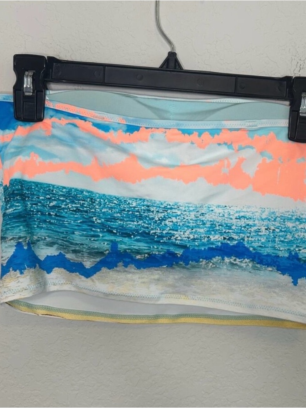 aerie beach Wave Print strapless bandeau